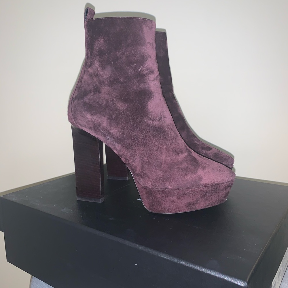 Saint Laurent Women's Vika Suede Ankle Boots